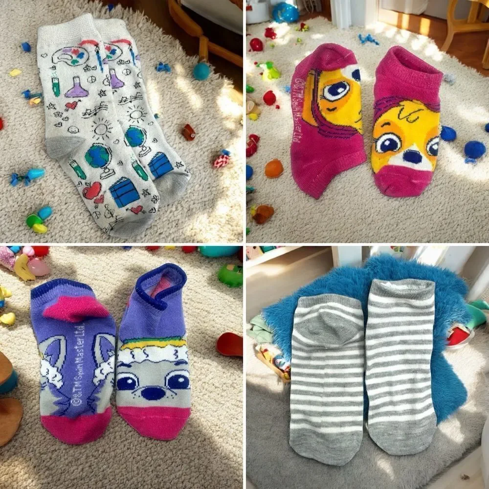4 Pairs of Little Girl’s Socks/Footies